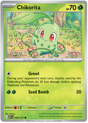 Chikorita 8/295 from Ascended Heroes