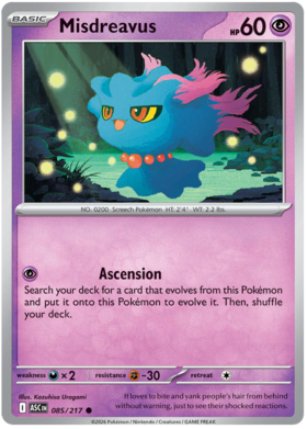 Misdreavus 85/295 from Ascended Heroes