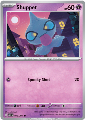Shuppet 90/295 from Ascended Heroes