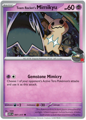 Team Rocket's Mimikyu 97/295 from Ascended Heroes