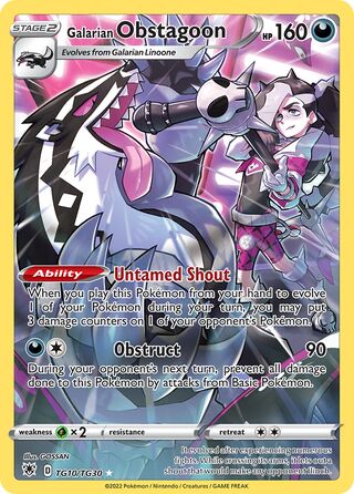 Galarian Obstagoon 10/30 from Astral Radiance (Trainer Gallery)