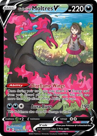 Galarian Moltres V 20/30 from Astral Radiance (Trainer Gallery)