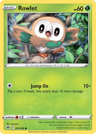 Rowlet 19/216 from Astral Radiance