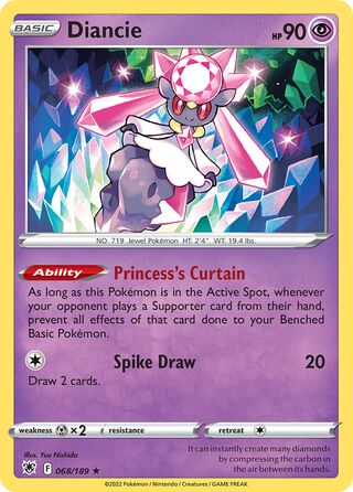 Diancie 68/216 from Astral Radiance
