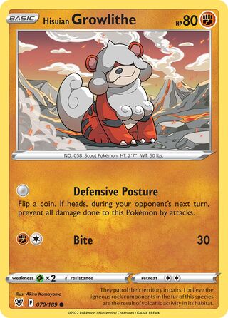 Hisuian Growlithe 70/216 from Astral Radiance