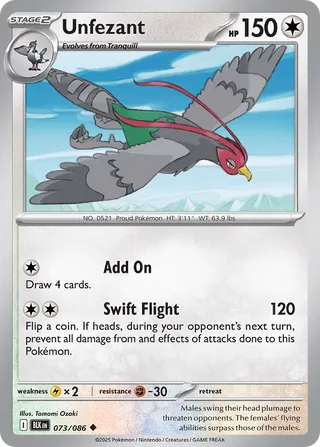 Unfezant 73/172 from Black Bolt