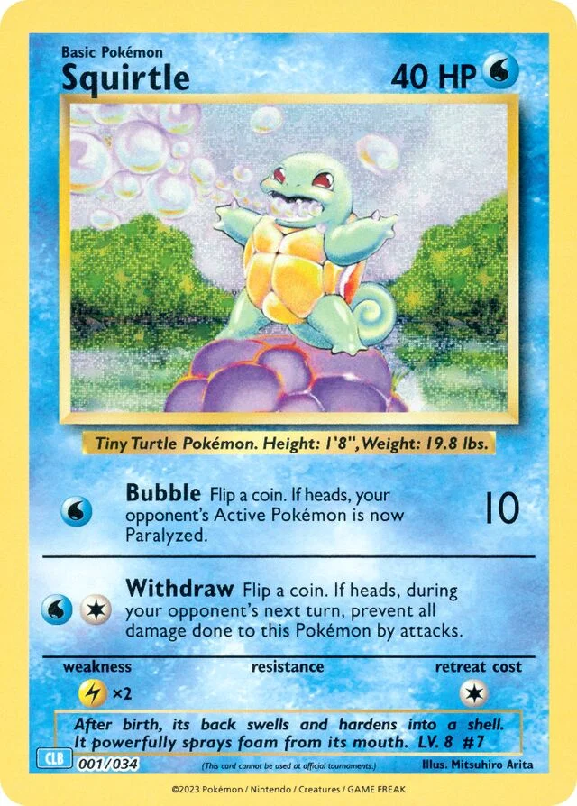 Squirtle 1/34 from Pokémon TCG Classic (Blastoise)
