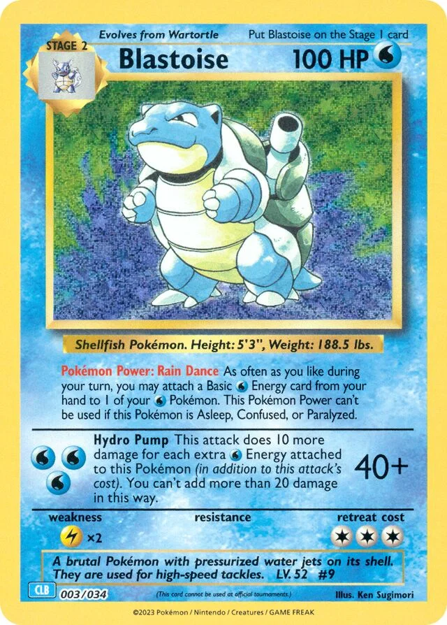 Blastoise 3/34 from Pokémon TCG Classic (Blastoise)