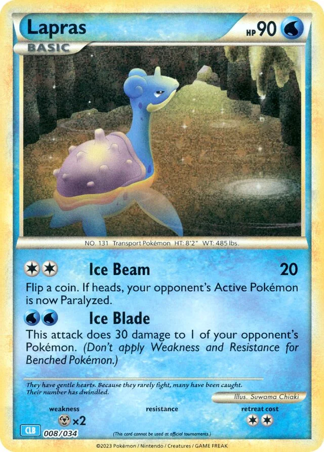Lapras 8/34 from Pokémon TCG Classic (Blastoise)