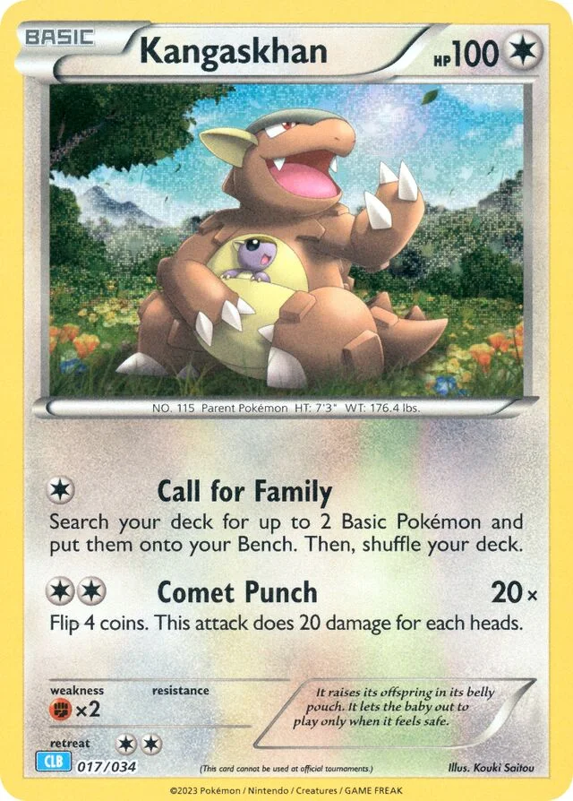 Kangaskhan 17/34 from Pokémon TCG Classic (Blastoise)