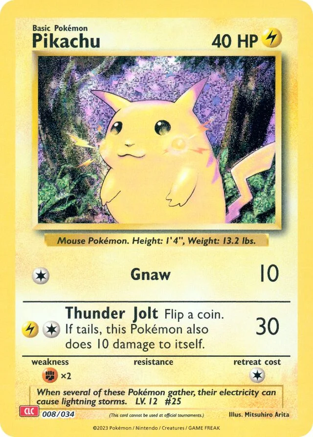 Pikachu 8/34 from Pokémon TCG Classic (Charizard)