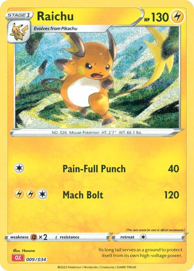 Raichu 9/34 from Pokémon TCG Classic (Charizard)