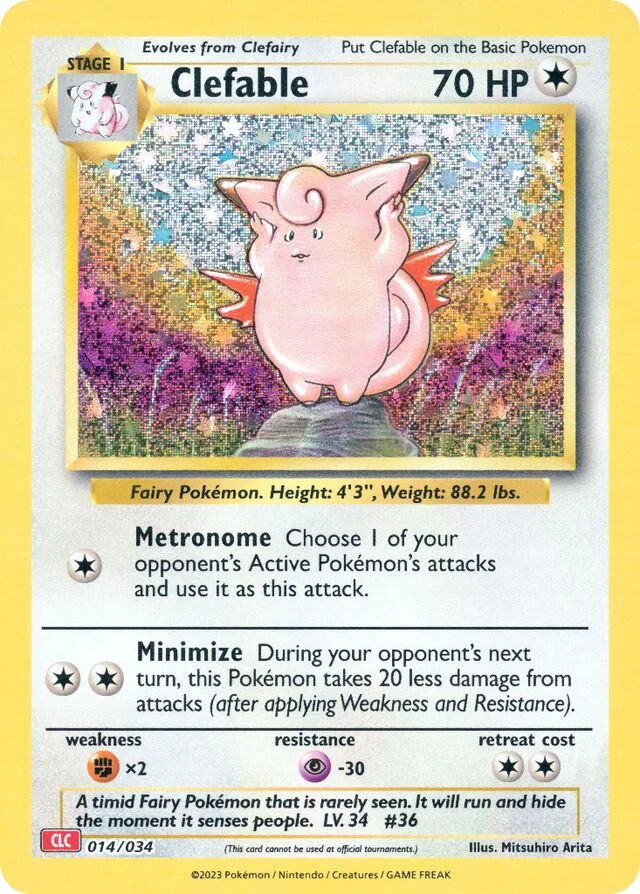 Clefable 14/34 from Pokémon TCG Classic (Charizard)