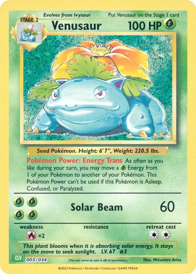 Venusaur 3/34 from Pokémon TCG Classic (Venusaur)