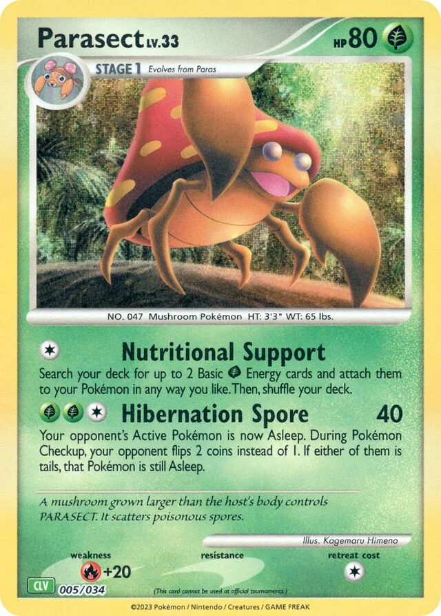 Parasect 5/34 from Pokémon TCG Classic (Venusaur)
