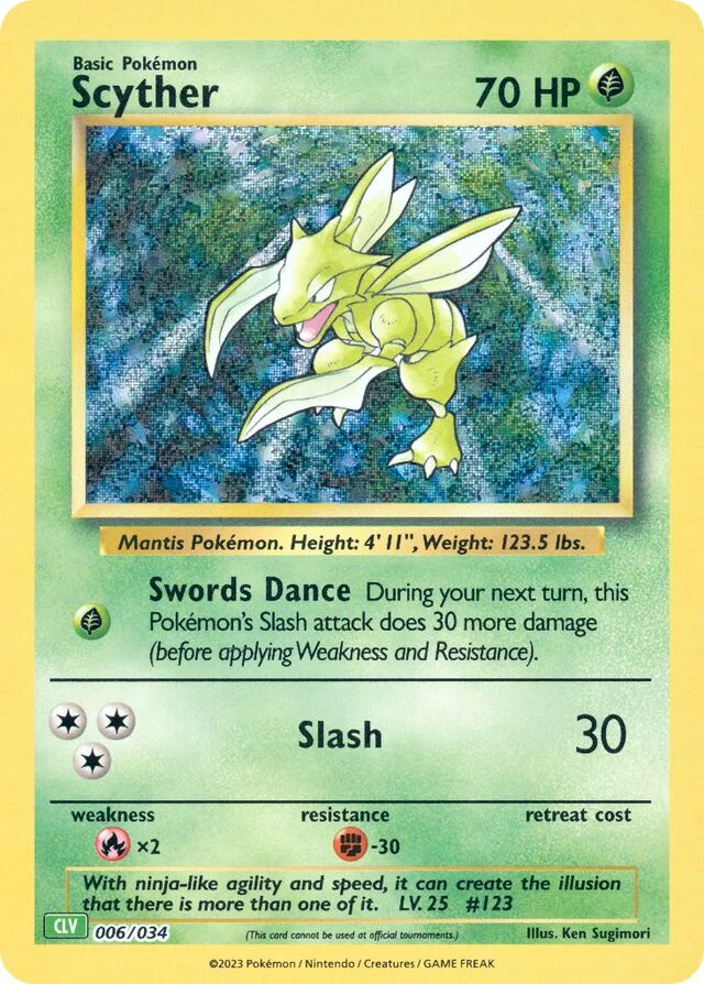 Scyther 6/34 from Pokémon TCG Classic (Venusaur)