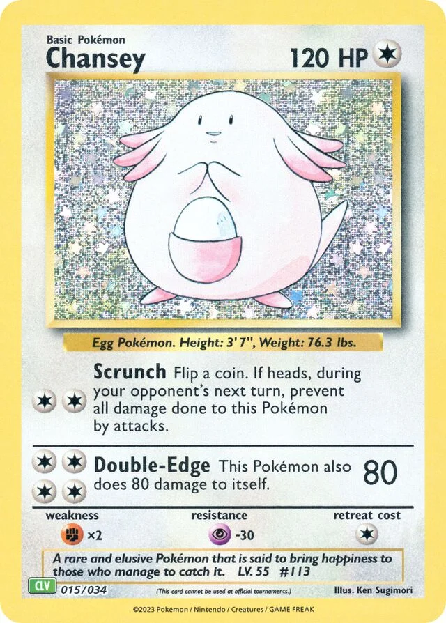 Chansey 15/34 from Pokémon TCG Classic (Venusaur)
