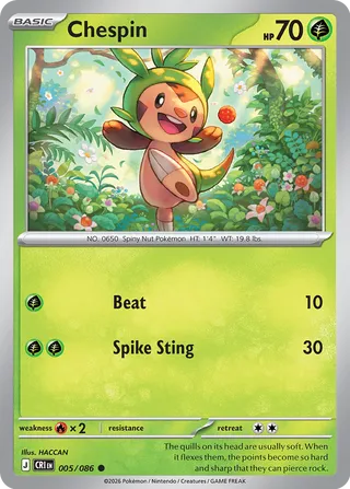 Chespin 5/122 from Chaos Rising