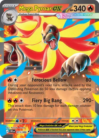 Mega Pyroar ex 15/122 from Chaos Rising