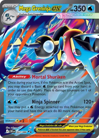 Mega Greninja ex 22/122 from Chaos Rising