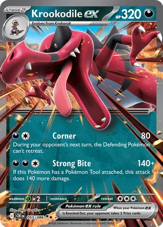 Krookodile ex 55/122 from Chaos Rising