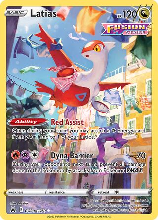 Latias 20/70 from Crown Zenith (Galarian Gallery)