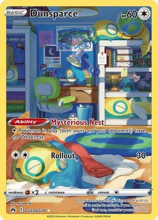 Dunsparce 23/70 from Crown Zenith (Galarian Gallery)