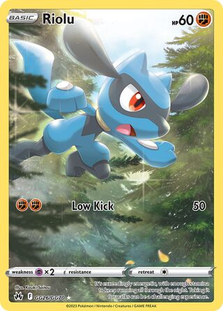 Riolu 26/70 from Crown Zenith (Galarian Gallery)