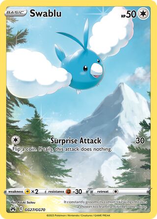 Swablu 27/70 from Crown Zenith (Galarian Gallery)