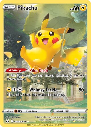 Pikachu 30/70 from Crown Zenith (Galarian Gallery)