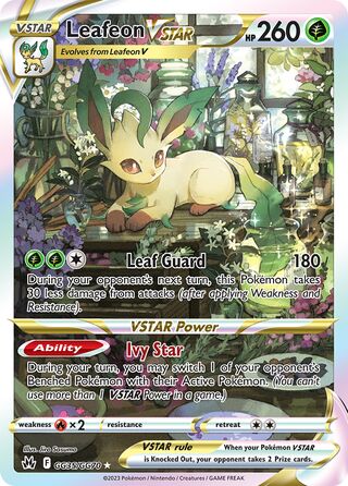 Leafeon VSTAR 35/70 from Crown Zenith (Galarian Gallery)