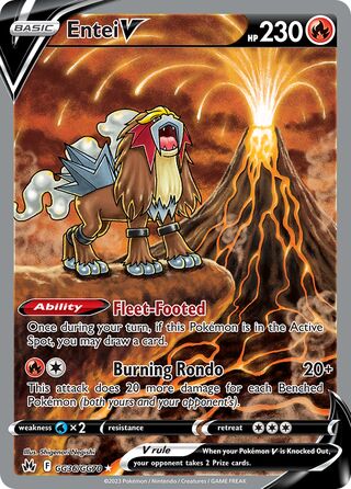 Entei V 36/70 from Crown Zenith (Galarian Gallery)
