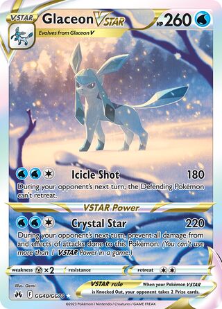 Glaceon VSTAR 40/70 from Crown Zenith (Galarian Gallery)