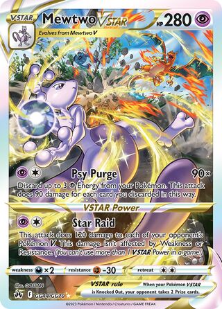 Mewtwo VSTAR 44/70 from Crown Zenith (Galarian Gallery)