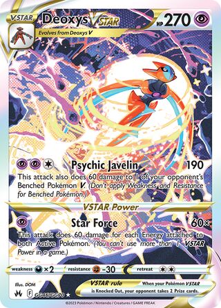 Deoxys VSTAR 46/70 from Crown Zenith (Galarian Gallery)