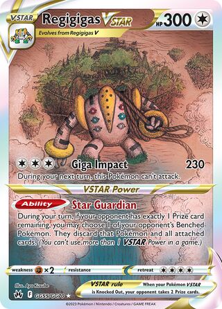 Regigigas VSTAR 55/70 from Crown Zenith (Galarian Gallery)