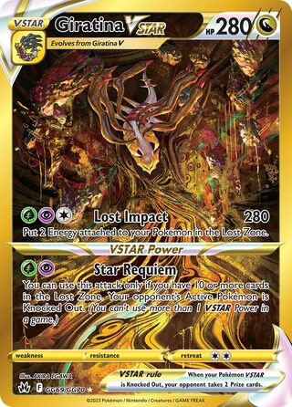 Giratina VSTAR 69/70 from Crown Zenith (Galarian Gallery)