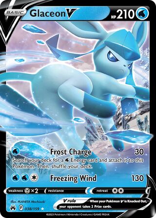 Glaceon V 38/160 from Crown Zenith