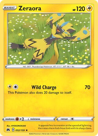 Zeraora 52/160 from Crown Zenith