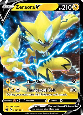 Zeraora V 53/160 from Crown Zenith