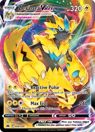 Zeraora VMAX 54/160 from Crown Zenith