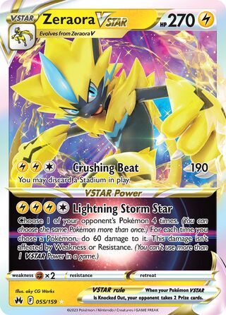 Zeraora VSTAR 55/160 from Crown Zenith