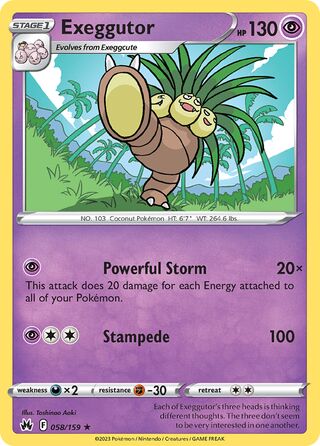 Exeggutor 58/160 from Crown Zenith