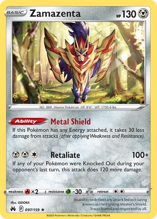 Zamazenta 97/160 from Crown Zenith