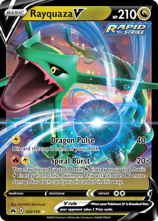 Rayquaza V 100/160 from Crown Zenith