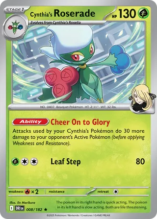 Cynthia's Roserade 8/244 from Destined Rivals
