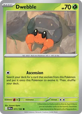 Dwebble 11/244 from Destined Rivals