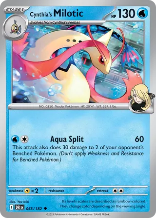 Cynthia's Milotic 53/244 from Destined Rivals