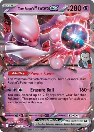 Team Rocket's Mewtwo ex 81/244 from Destined Rivals