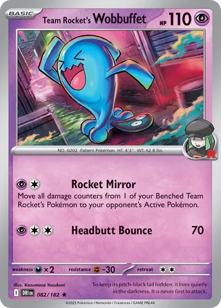 Team Rocket's Wobbuffet 82/244 from Destined Rivals